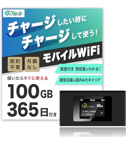 Amazon.co.jp: 【ギガセット】チャージ型 ポケットWiFi 10GB365
